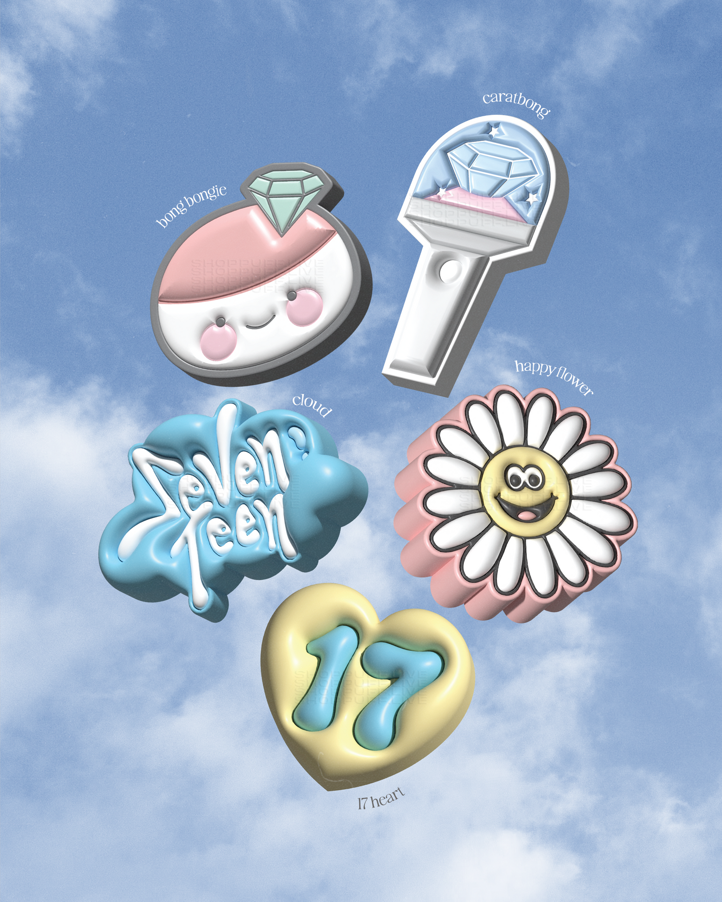 CARAT Shoe Charms ✧ Set of Five