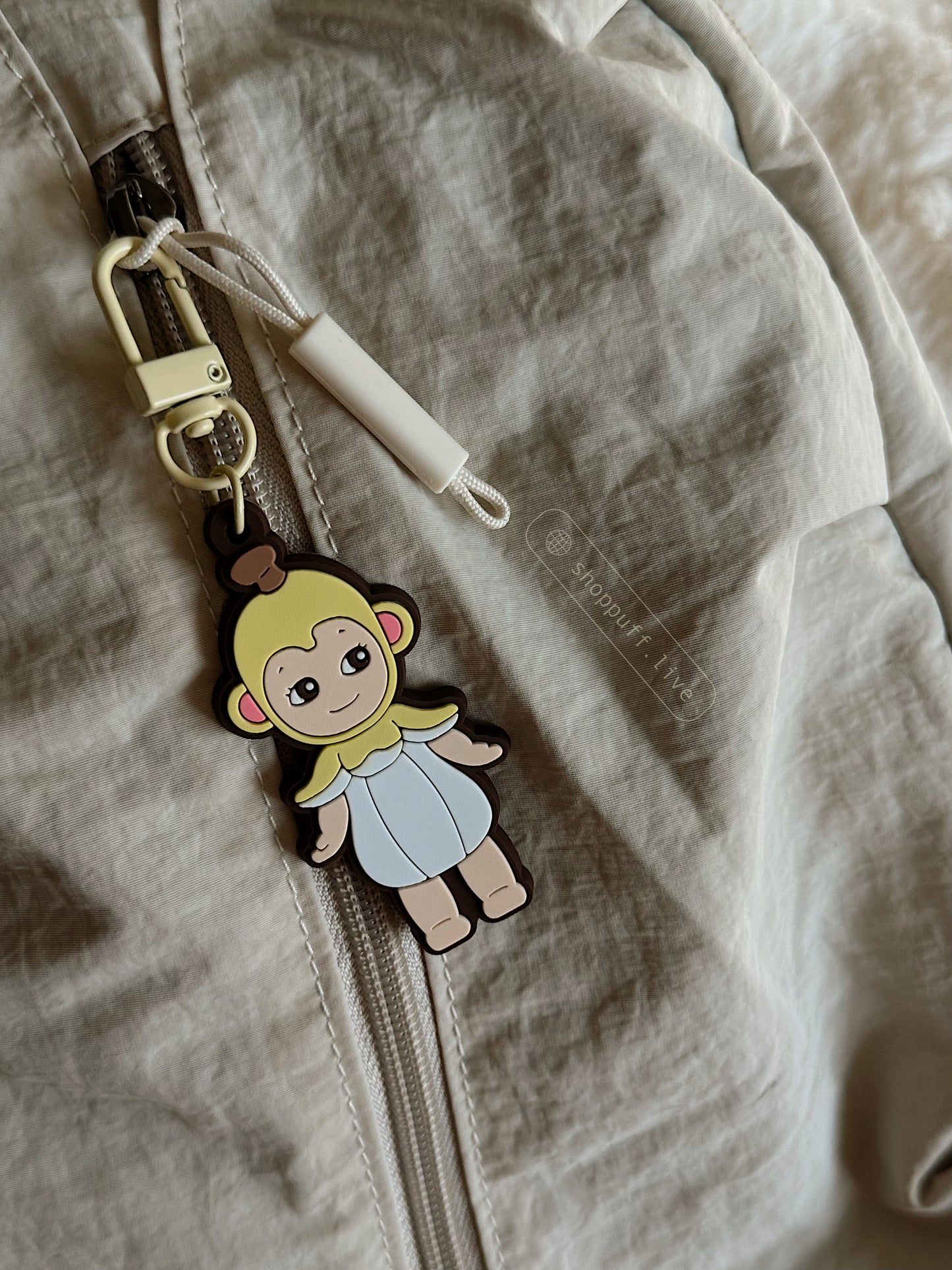 Baby Cherub Rubber Keychain ✧ Banana Monkey