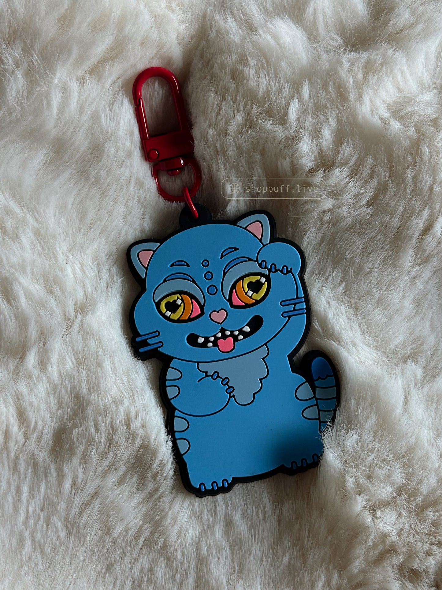 Derp 'Lucky Cat' Rubber Keychain