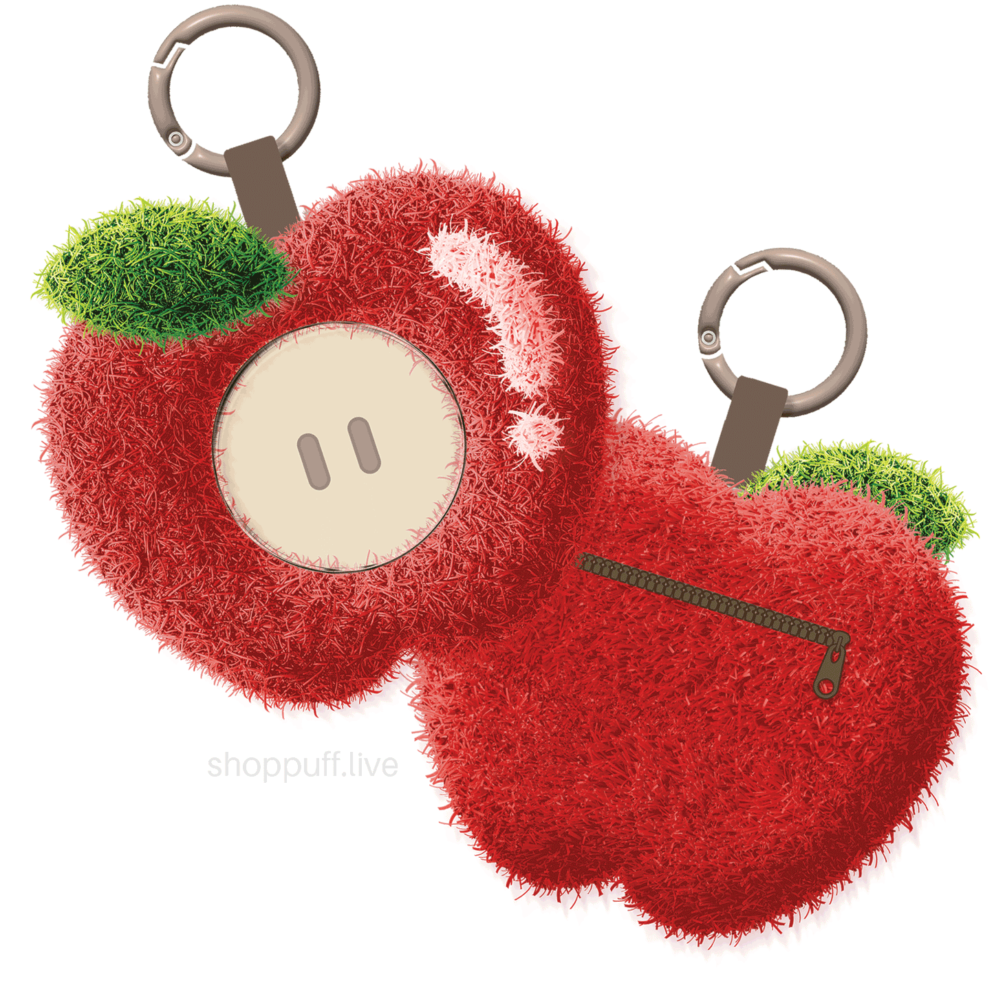PRE-ORDER ✧ Red Apple Trinket Keychain Pouch