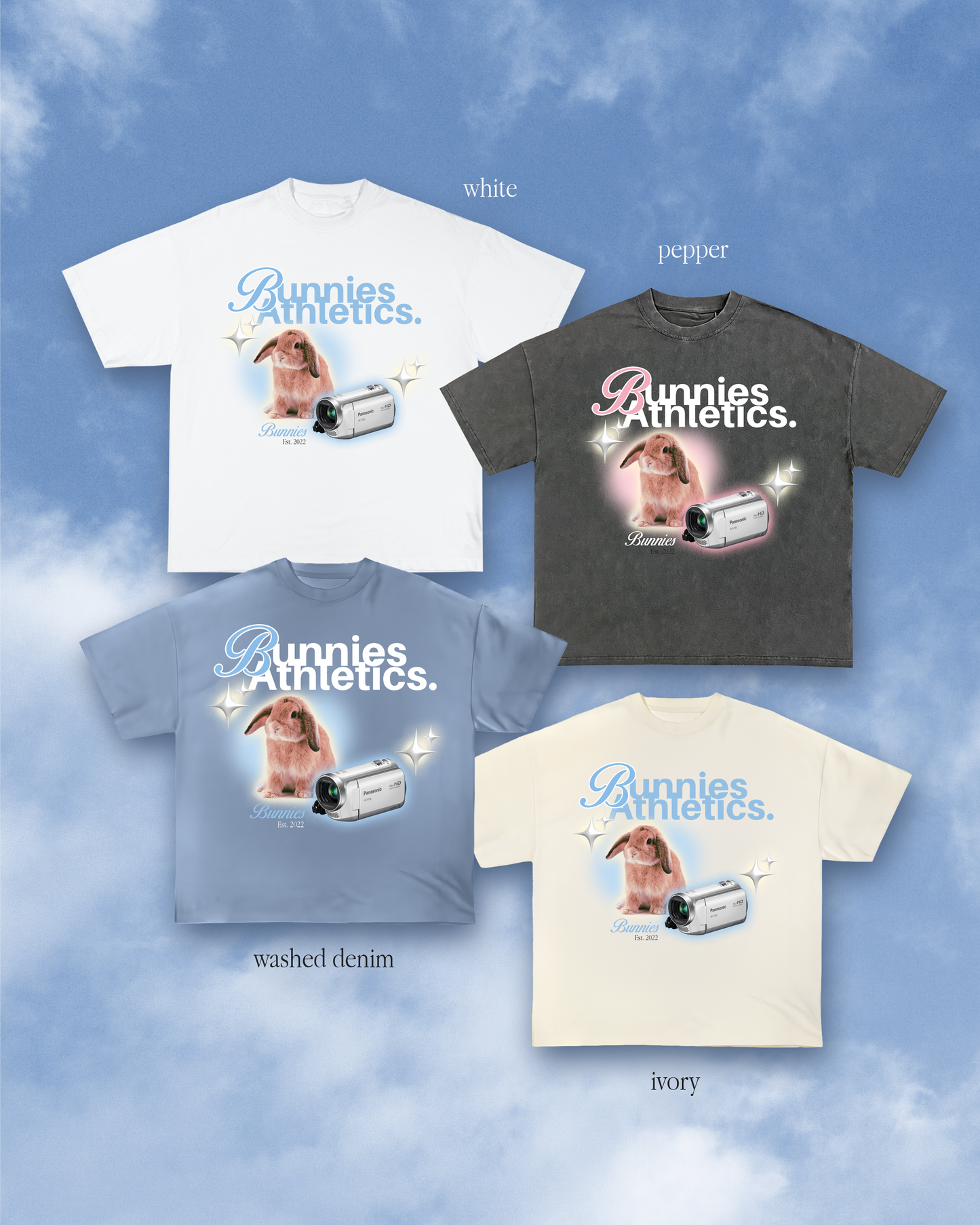 Bunnies Athletics Camcorder Tee ✧ 4 Colors
