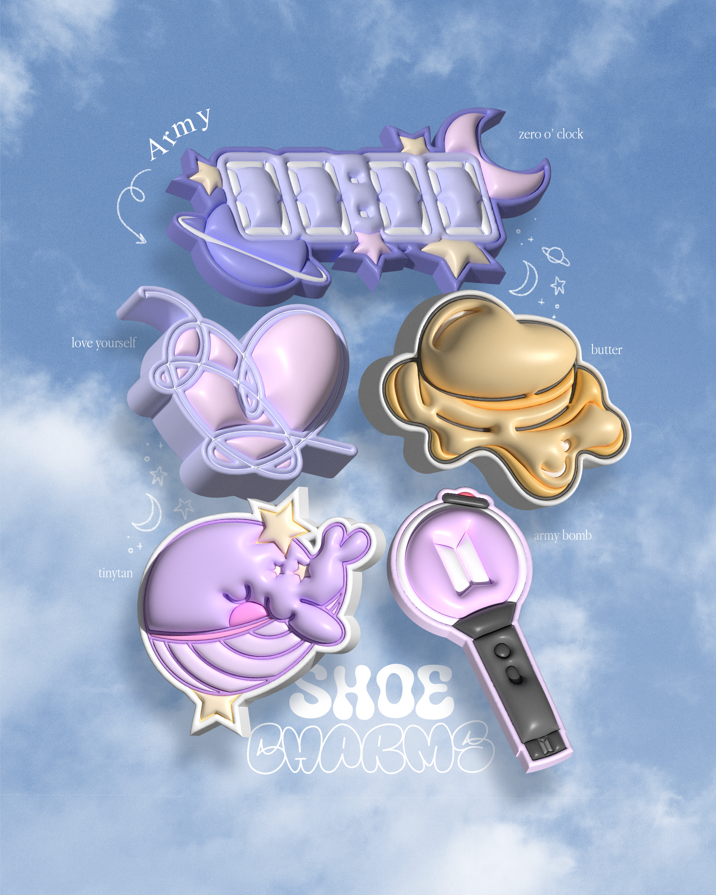 ARMY Shoe Charms ✧ Set of Five