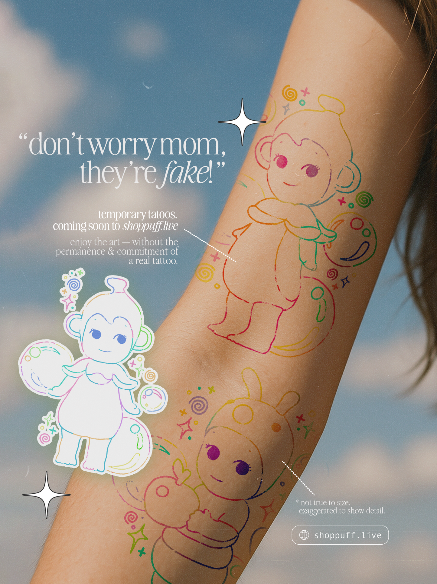 (NOW IN STOCK!!) Baby Cherub Temporary Tattoos ✧ Set of Five