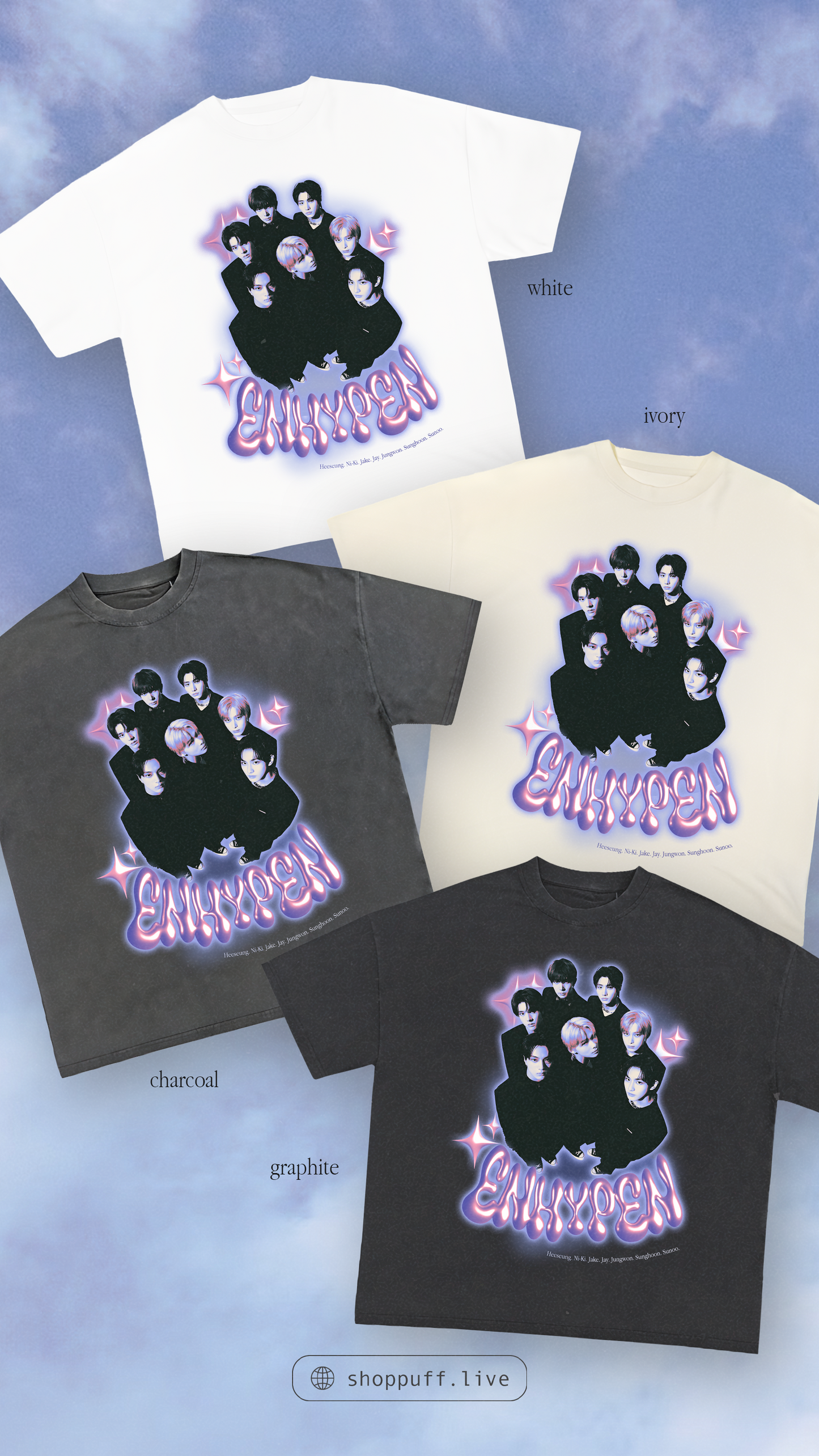 Enhype 'Dimension' Members Tee ✧ 4 Colors