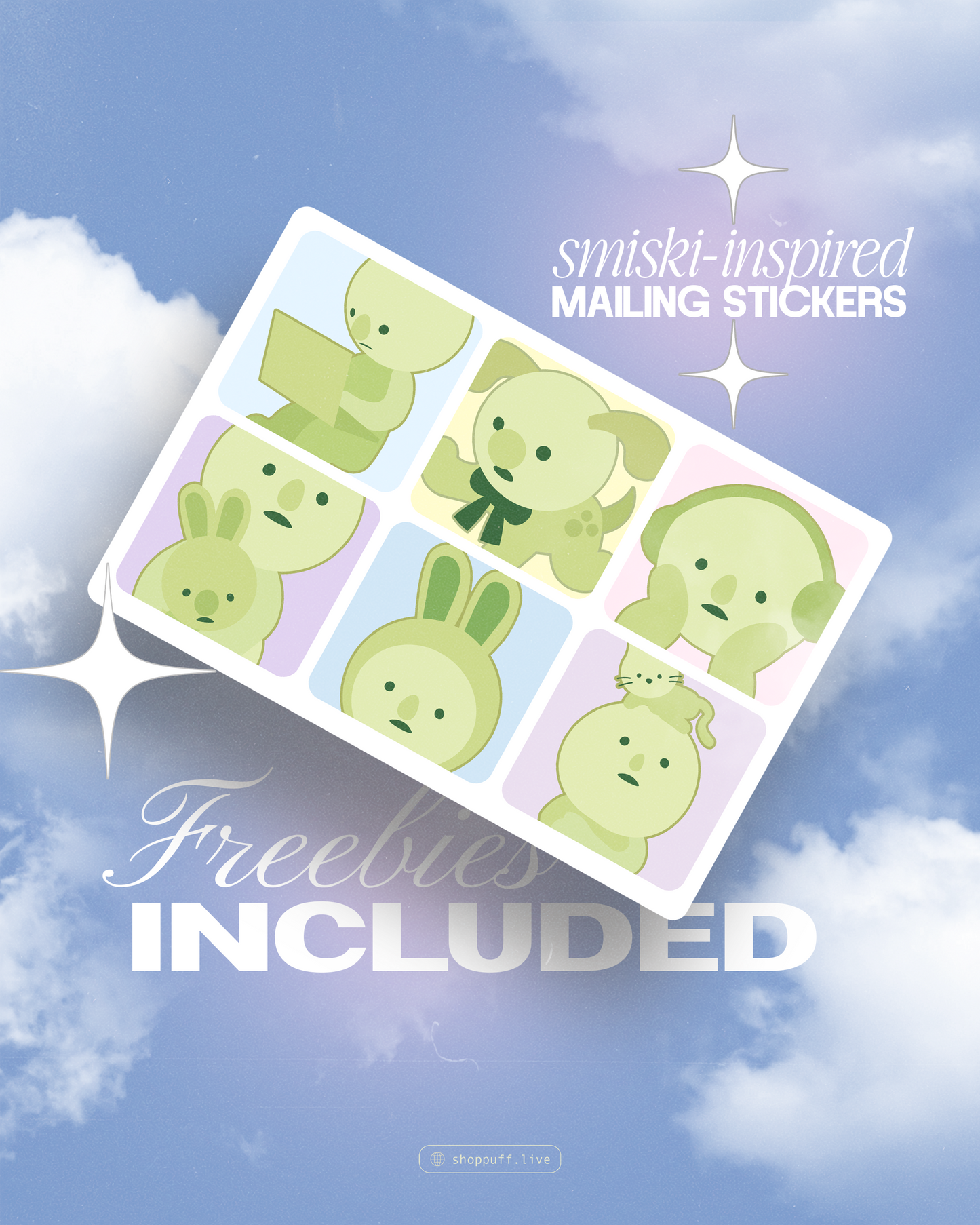 Glow-In-The-Dark Schmeeski Shoe Charms ✧ Set of Five