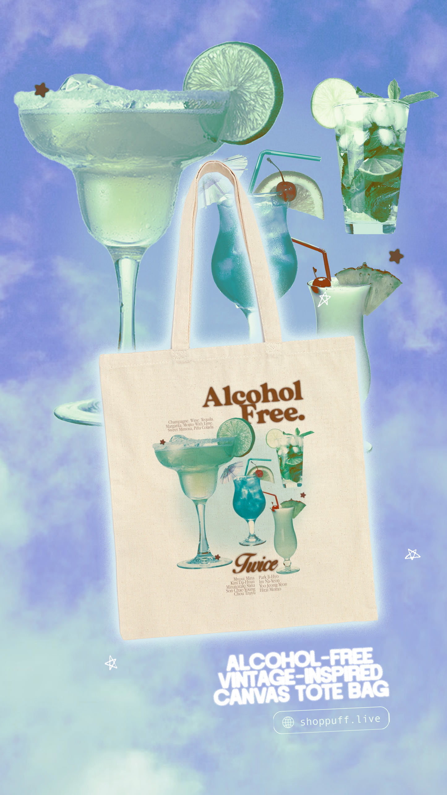 Twice 'Alcohol Free' Tote ✧ Cotton Canvas