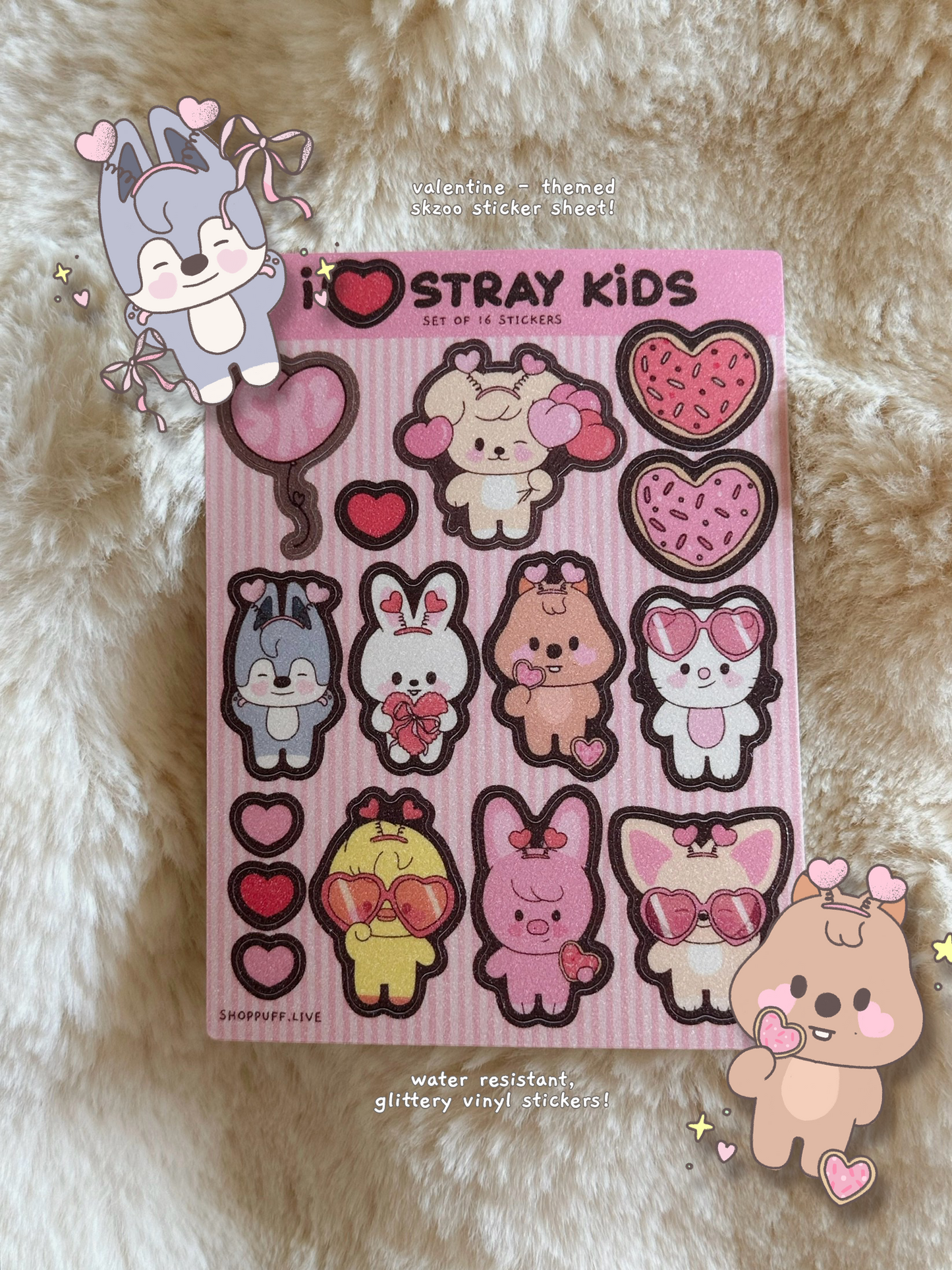 IN STOCK ✧ SKZOO Sticker Sheet ✧ 16 Count