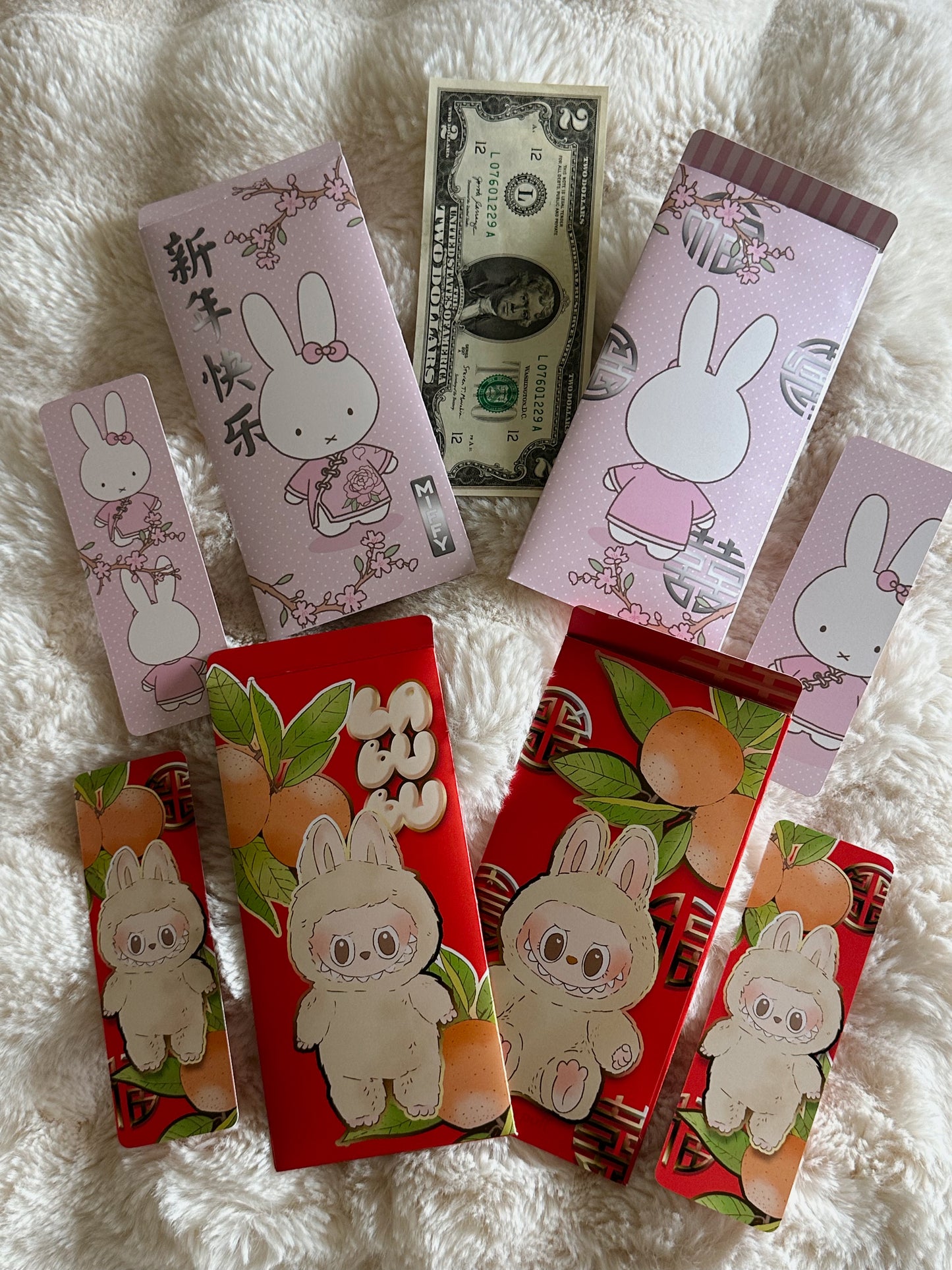 IN STOCK ✧ Bunny Lucky Envelope & 2 Bookmarks