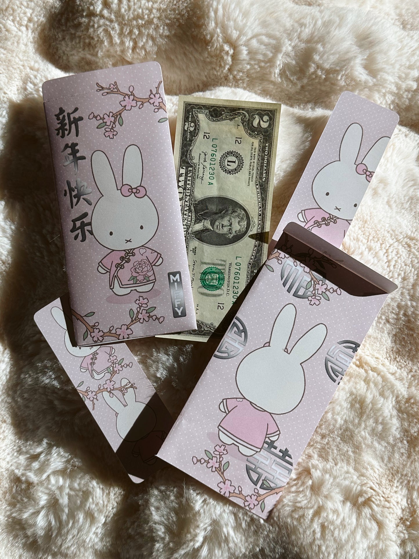 Bunny Lucky Envelope & Bookmark Template ✧ Digital Downloads ONLY