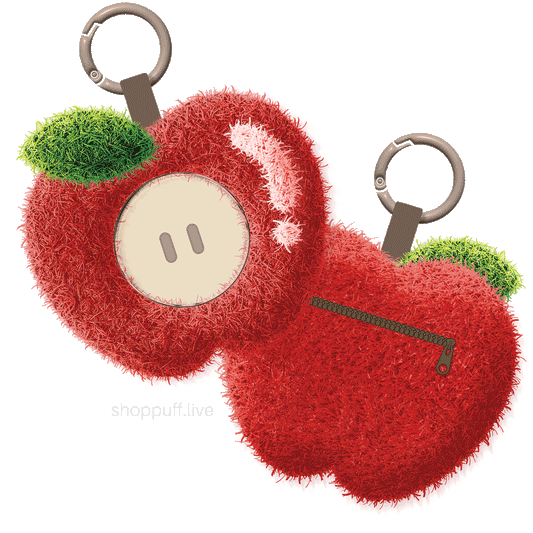 PRE-ORDER ✧ Red Apple Trinket Keychain Pouch