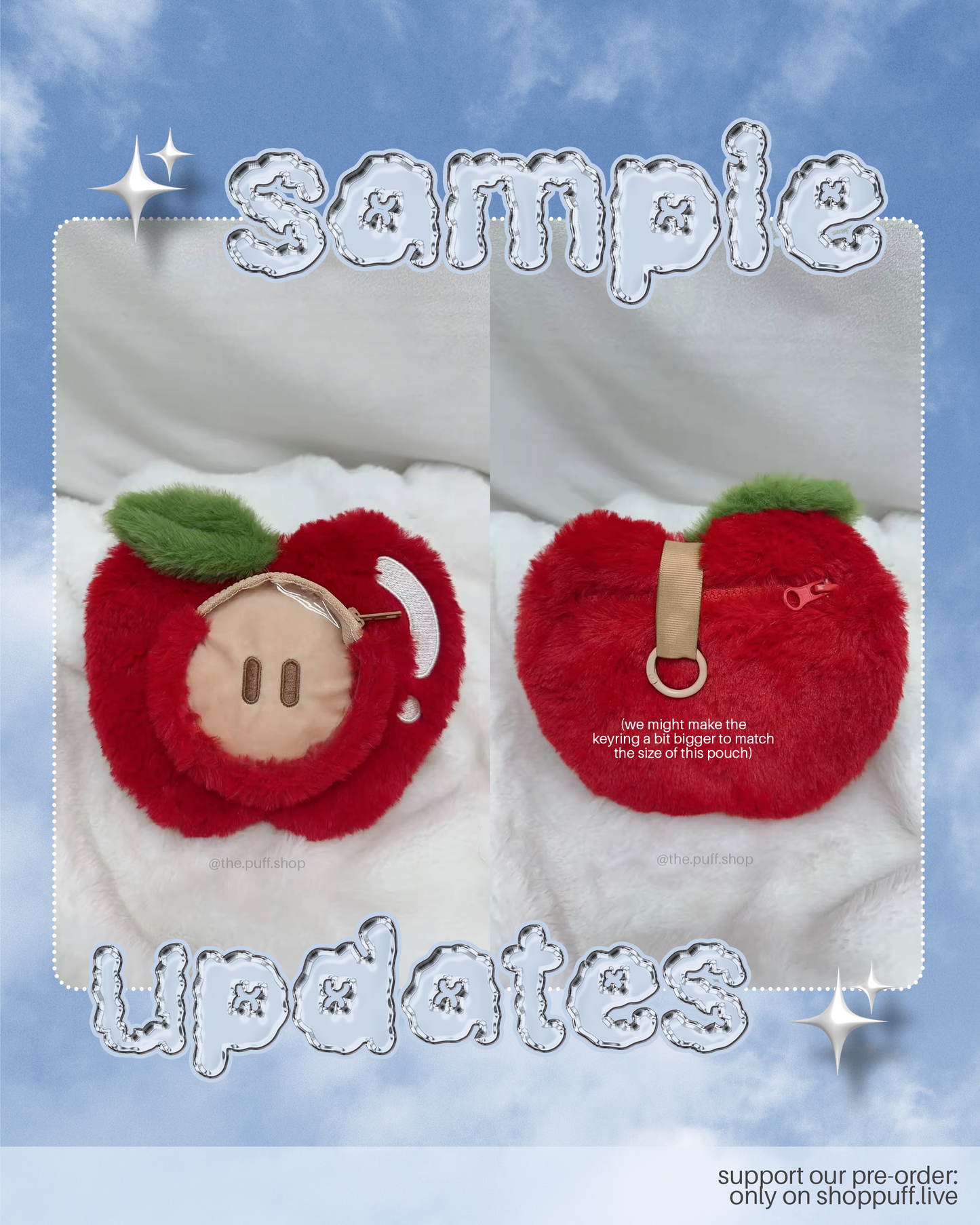 IN STOCK!! ✧ Red Apple Trinket Keychain Pouch