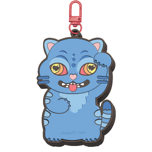 PRE-ORDER ✧ Derp 'Lucky Cat' Rubber Keychain