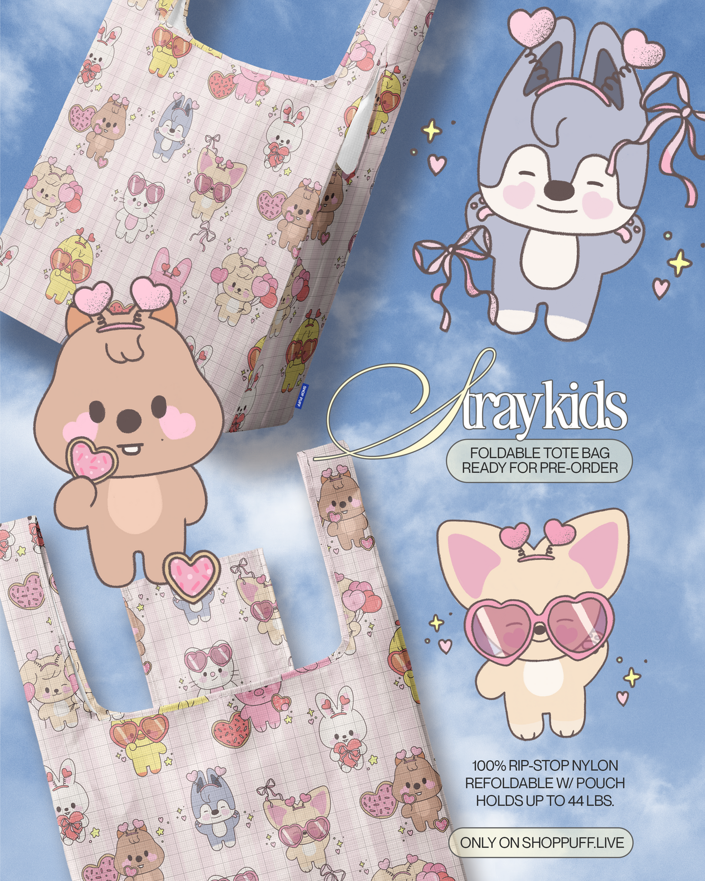 PRE-ORDER ✧ SKZOO Refoldable Tote