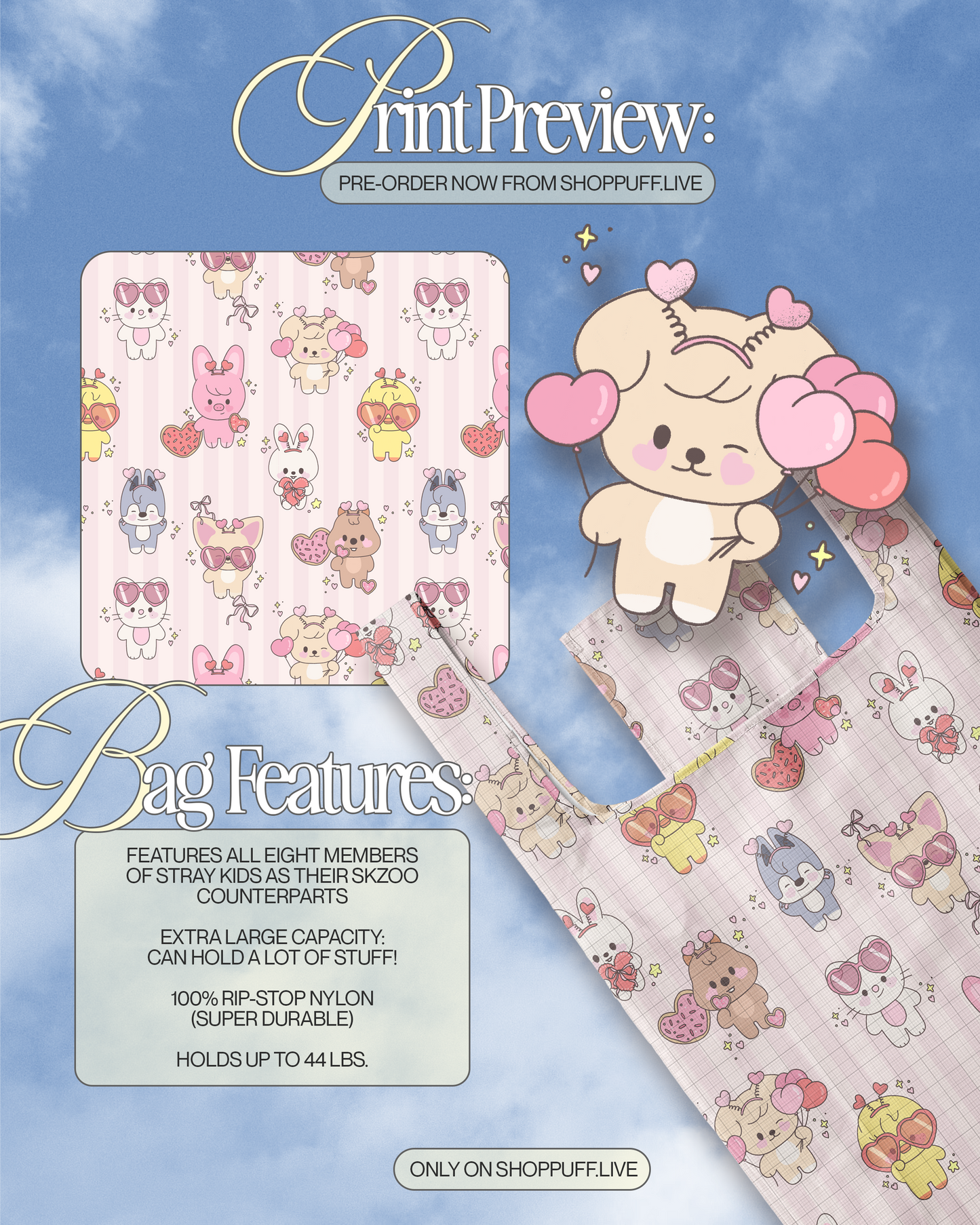 PRE-ORDER ✧ SKZOO Refoldable Tote