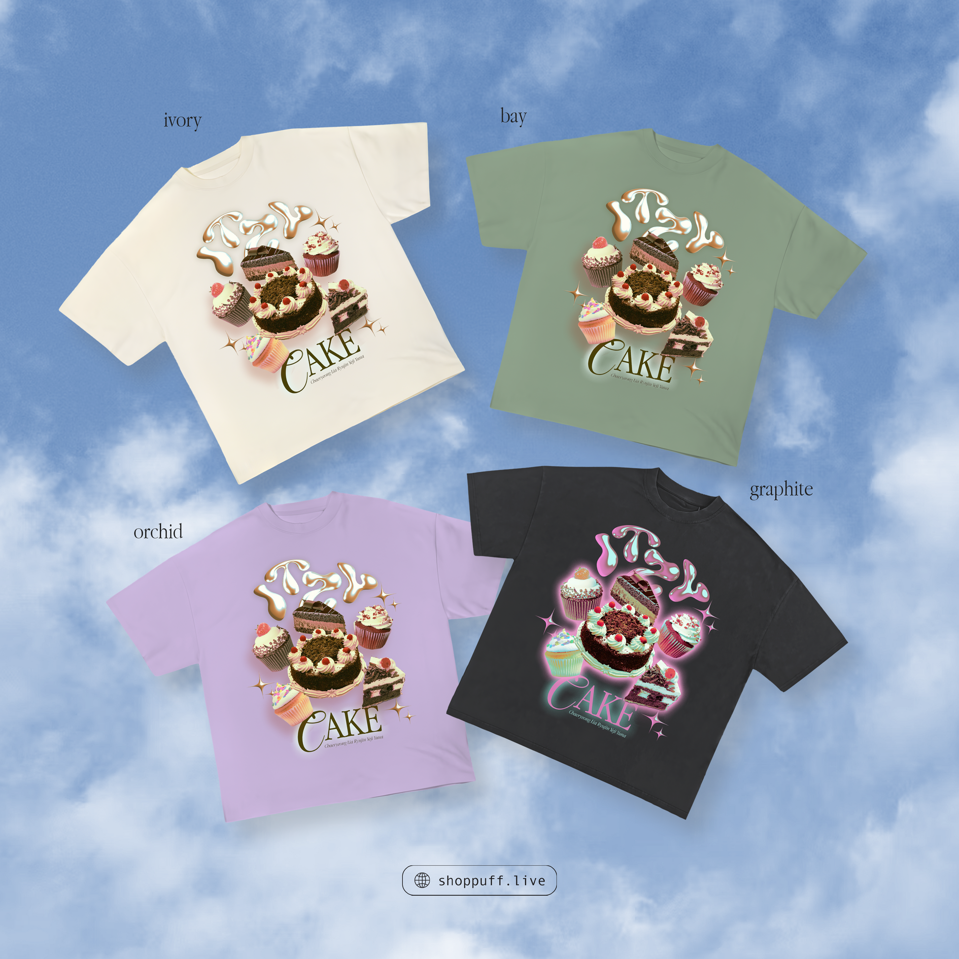 MIDZY 'Cake' Graphic Tee ✧ 4 Colors – Shop Puff MIDZY 'Cake' Graphic Tee ✧ 4 Colors – Shop Puff