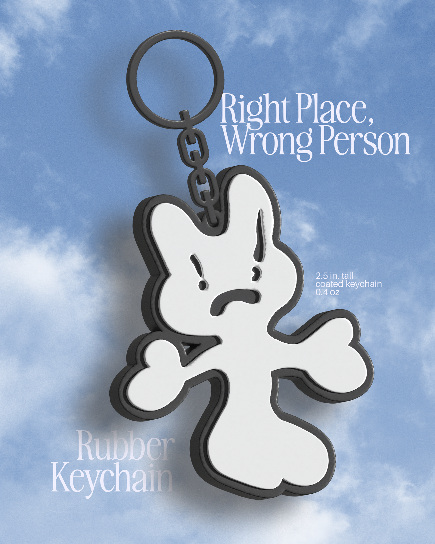 RM 'Right Place' Rubber Keychain