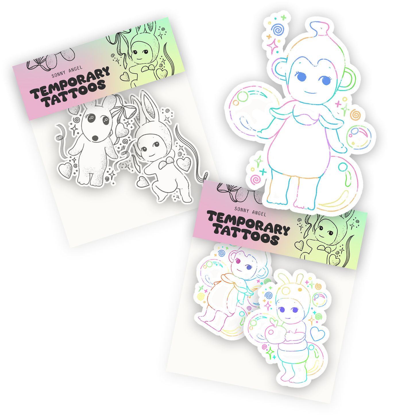 (NOW IN STOCK!!) Baby Cherub Temporary Tattoos ✧ Set of Five